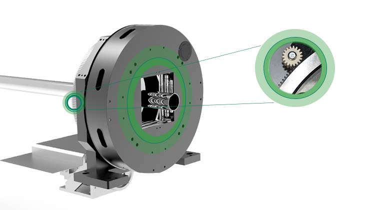 Полностью автоматический самоцентрирующийся пневматический патрон