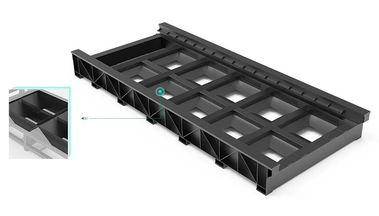 Треугольная перегруженная сварная платформа